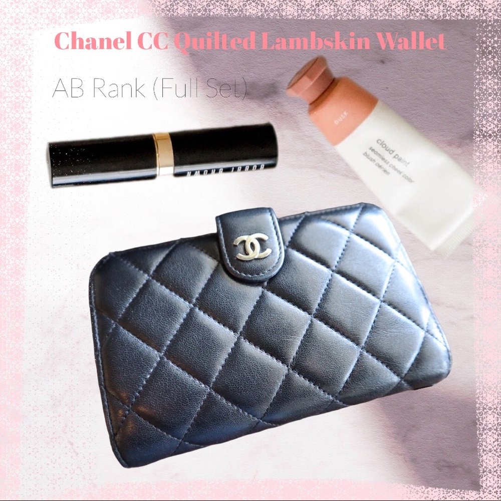 💯% AUTH ⭐ CHANEL QUILTED LEATHER WALLET